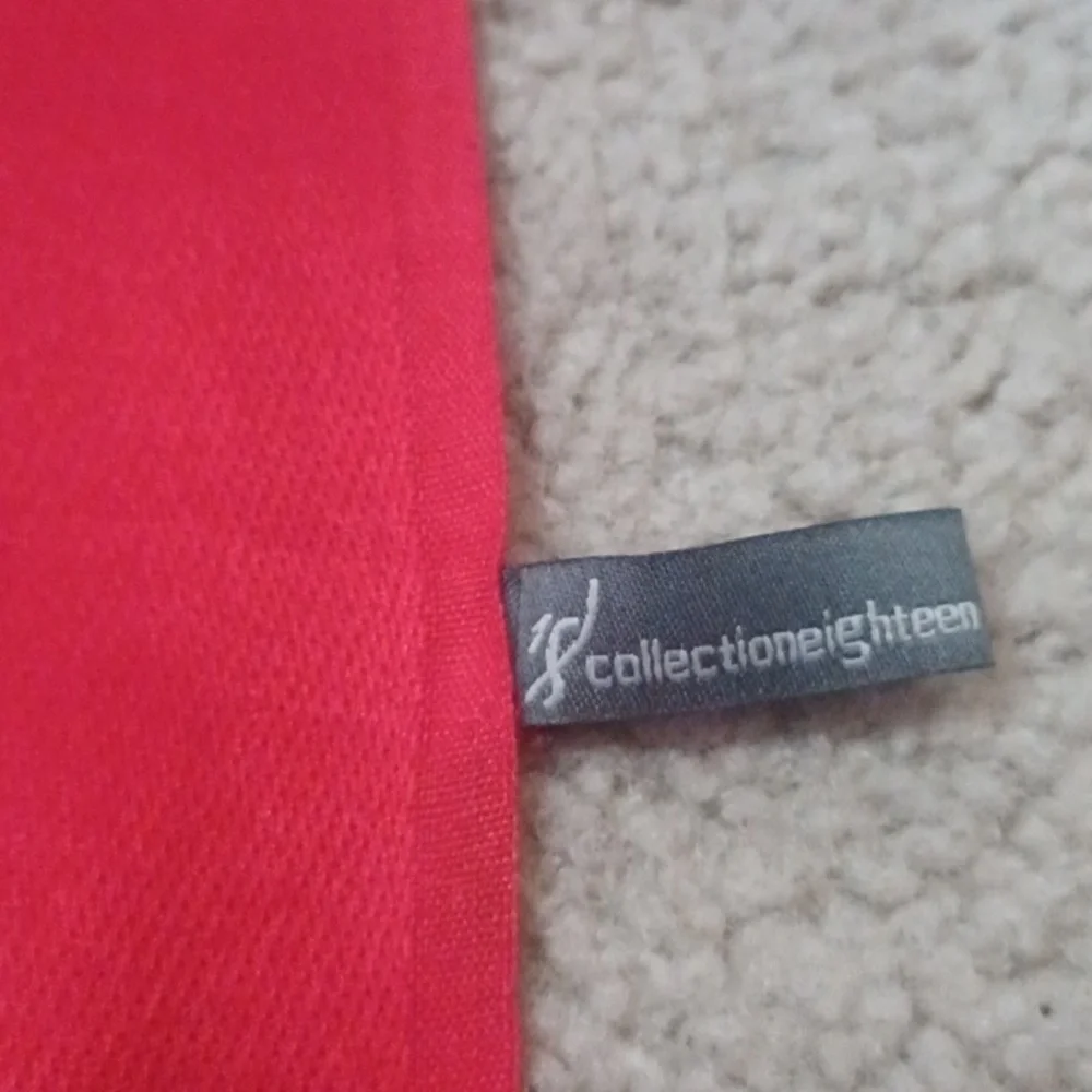 Collection18 Viscose Bright Red Scarf Shawl With Fringe